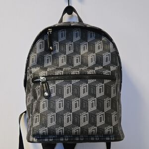 NWT Karl Lagerfeld Black and Gray Patterned Backpack